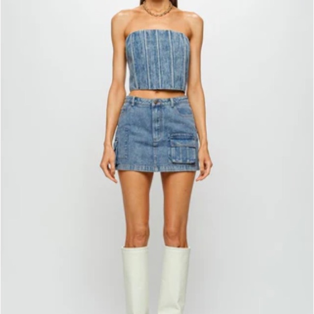 Sofie the Label Joss Denim Bustier NWT